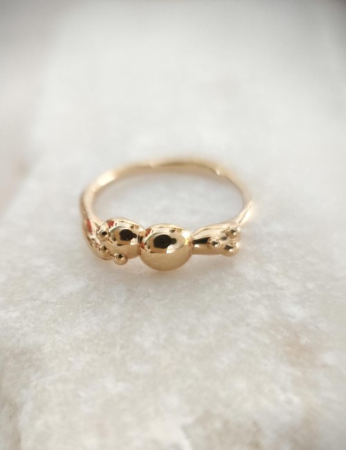 Bague Aéra – Taille 54 – Bague dorée à l’or fin unique