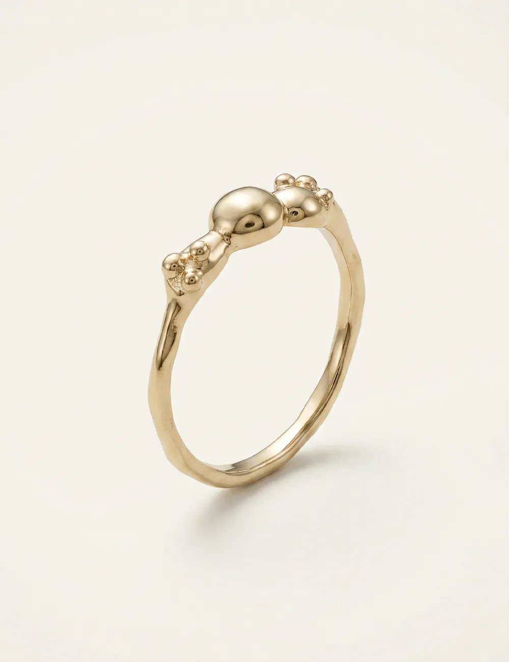 Bague Aéra – Taille 54 – Bague dorée à l’or fin unique