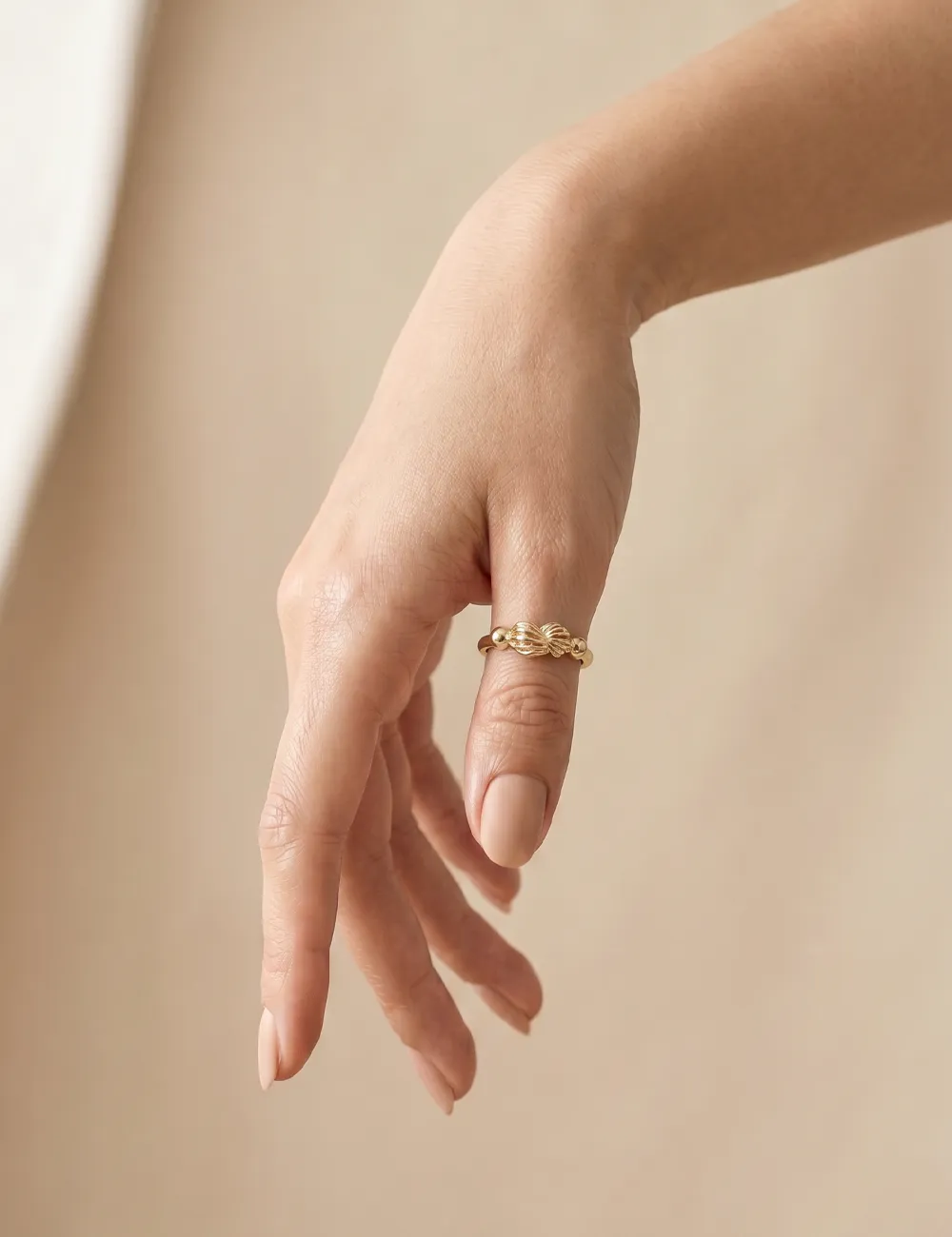 Bague Séna – Taille 52 – Bague dorée à l’or fin unique