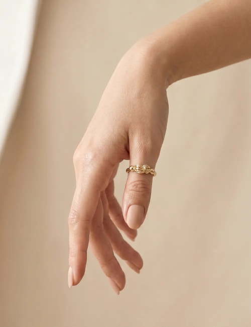 Bague Séna – Taille 52 – Bague dorée à l’or fin unique