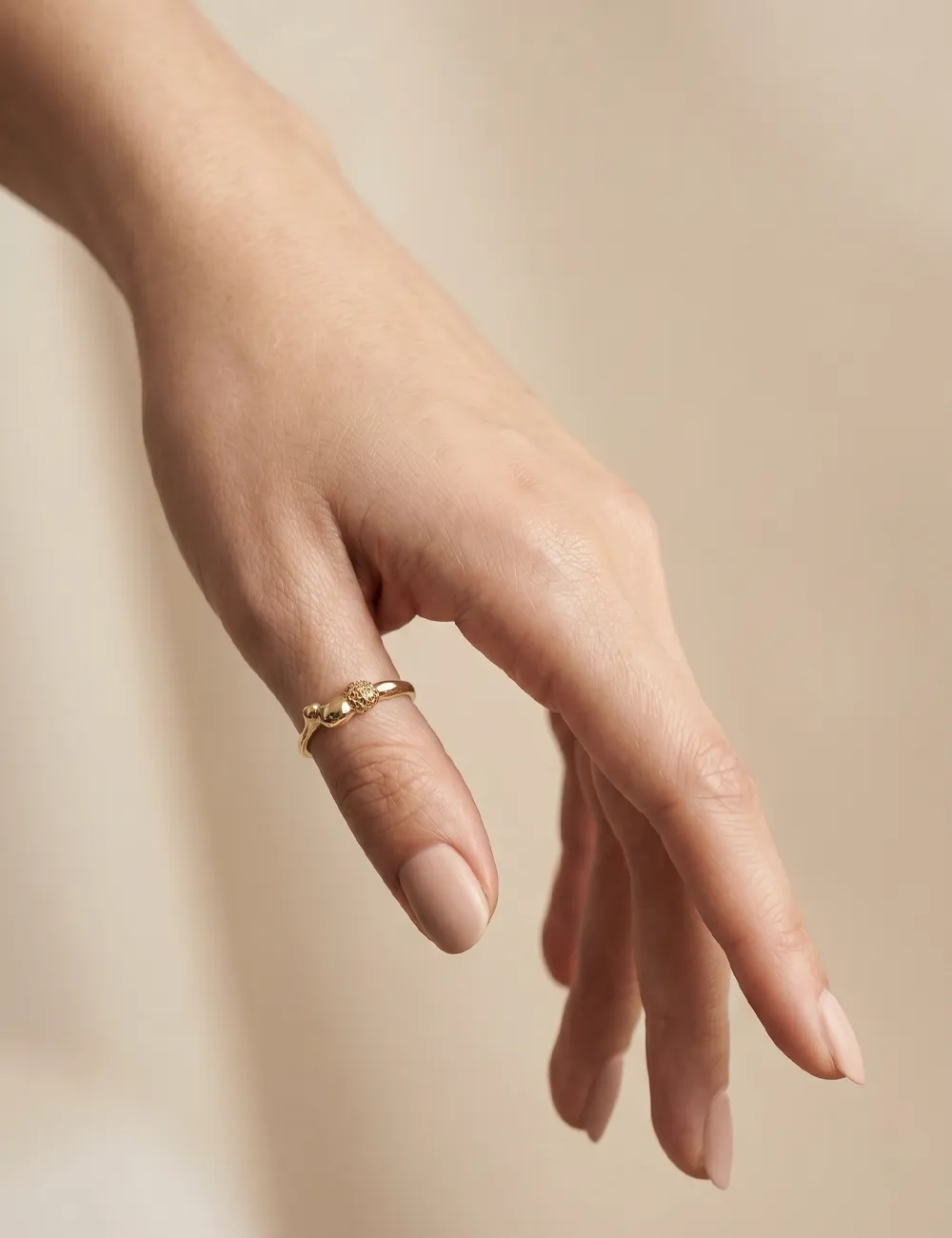 Bague Sélia – Taille 52 – Bague dorée à l’or fin unique