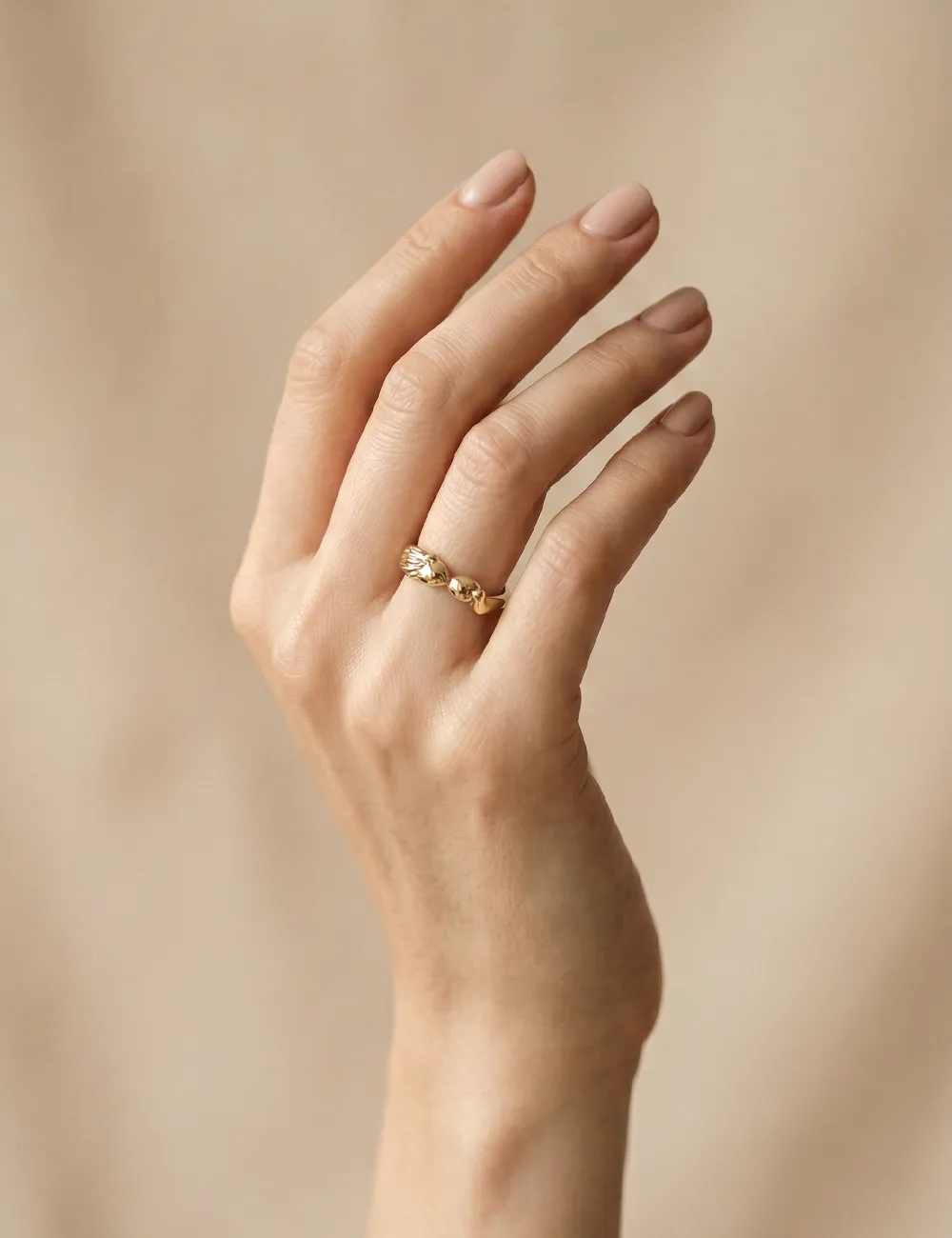 Bague Noa – Taille 50 – Bague dorée à l’or fin unique