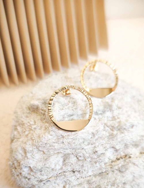 Boucles d’oreilles Kadu dorées à l’or fin ou argentées