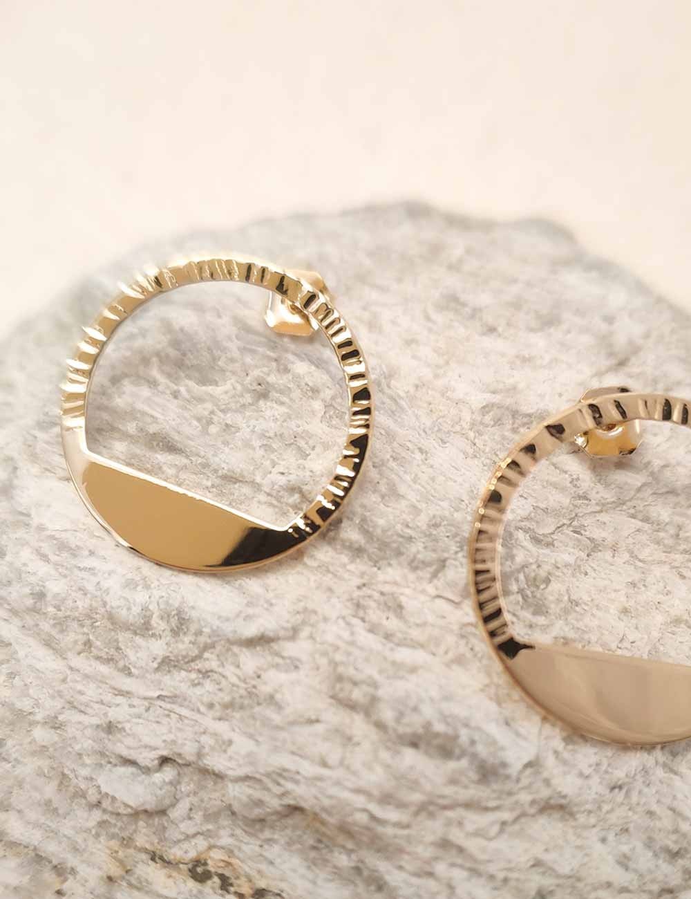 Boucles d’oreilles Kadu dorées à l’or fin ou argentées