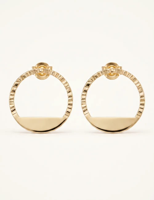 Boucles d’oreilles Kadu dorées à l’or fin ou argentées