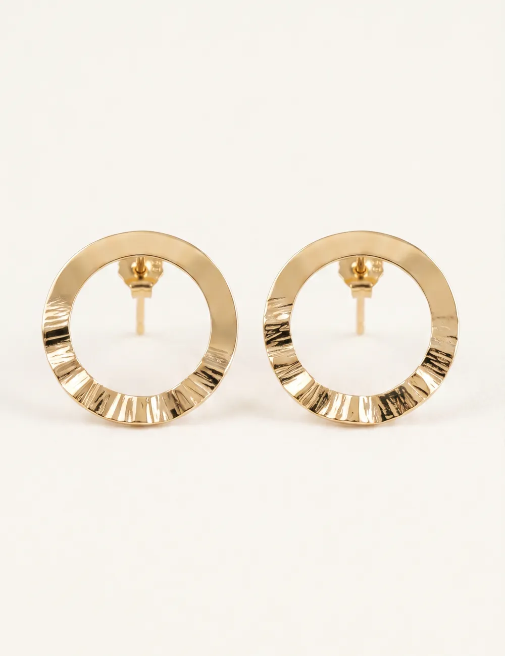 Boucles d’oreilles Baza dorées à l’or fin