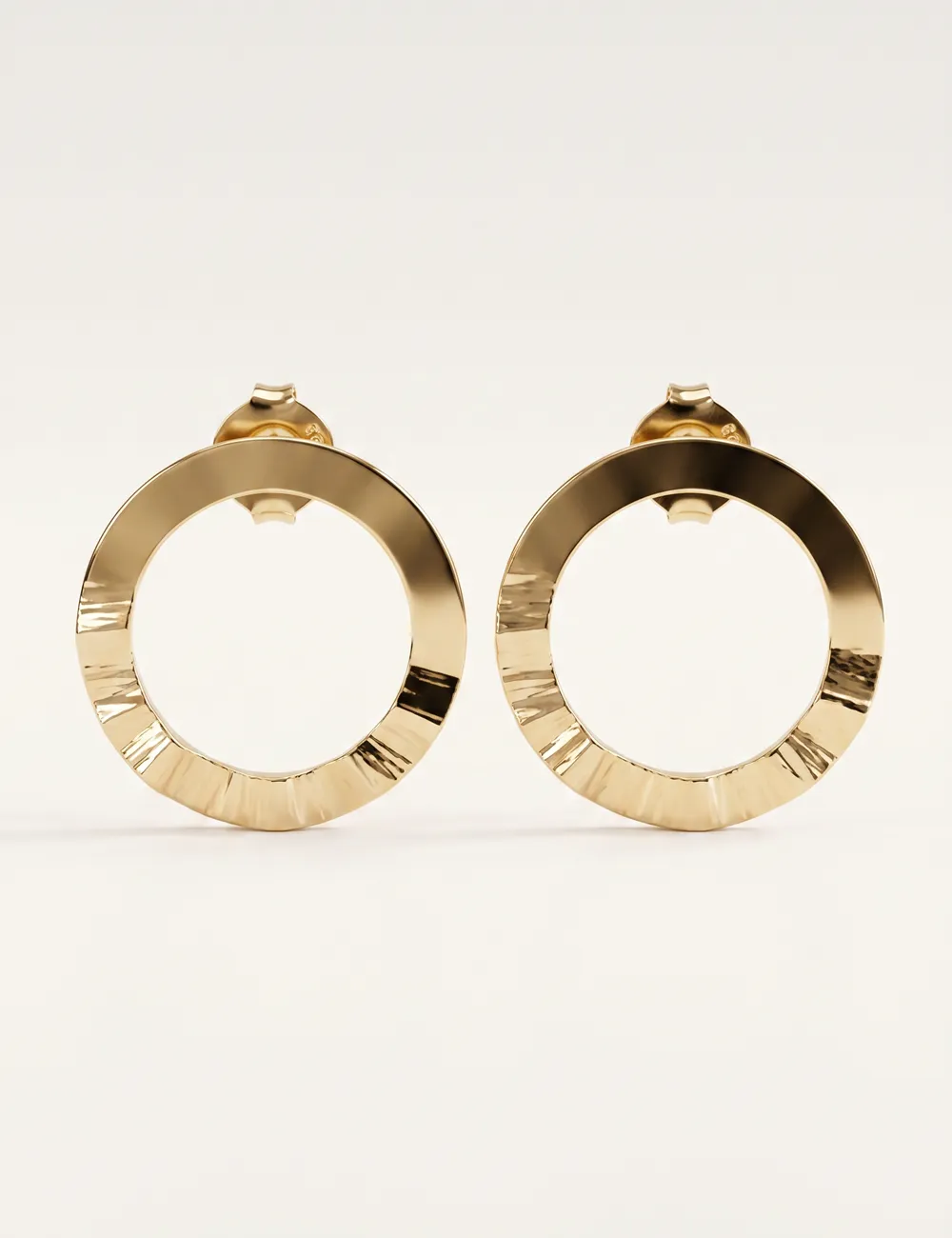 Boucles d’oreilles Baza dorées à l’or fin