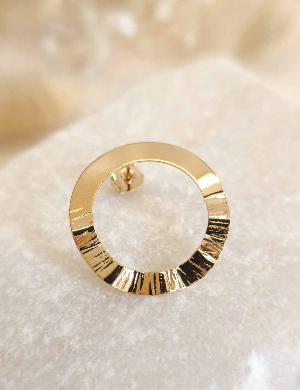 Boucles d’oreilles Baza dorées à l’or fin