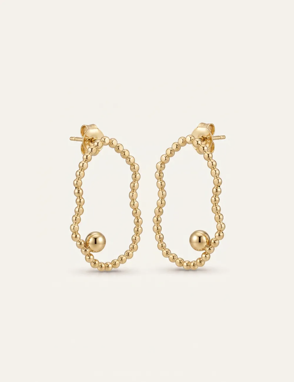 Boucles d'oreilles Sane dorées à l'or fin