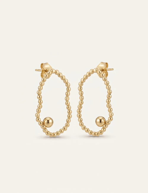 Boucles d'oreilles Sane dorées à l'or fin