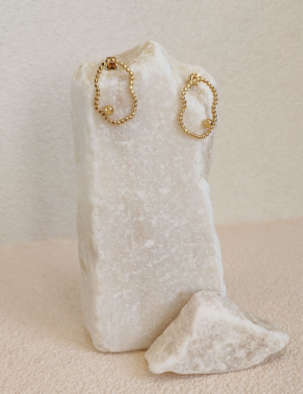 Boucles d'oreilles Sane dorées à l'or fin