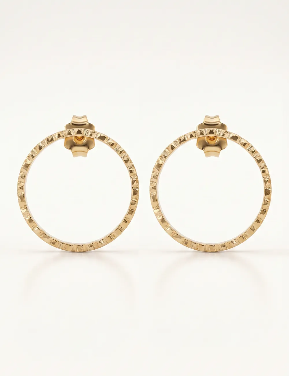 Boucles d’oreilles Mage Gravé dorées à l’or fin
