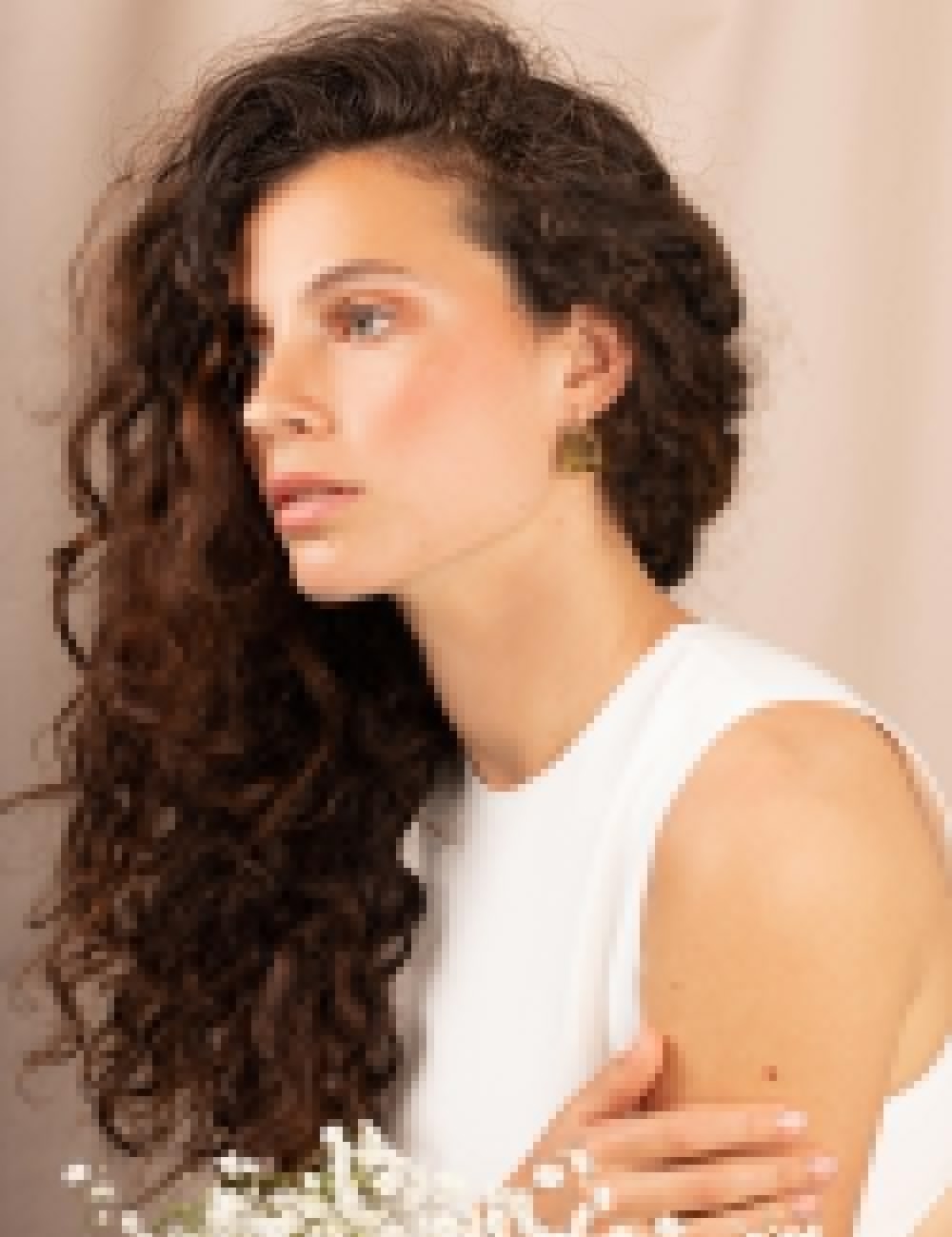 Boucles d’oreilles Louisa dorées à l’or fin – Empreinte de dentelle