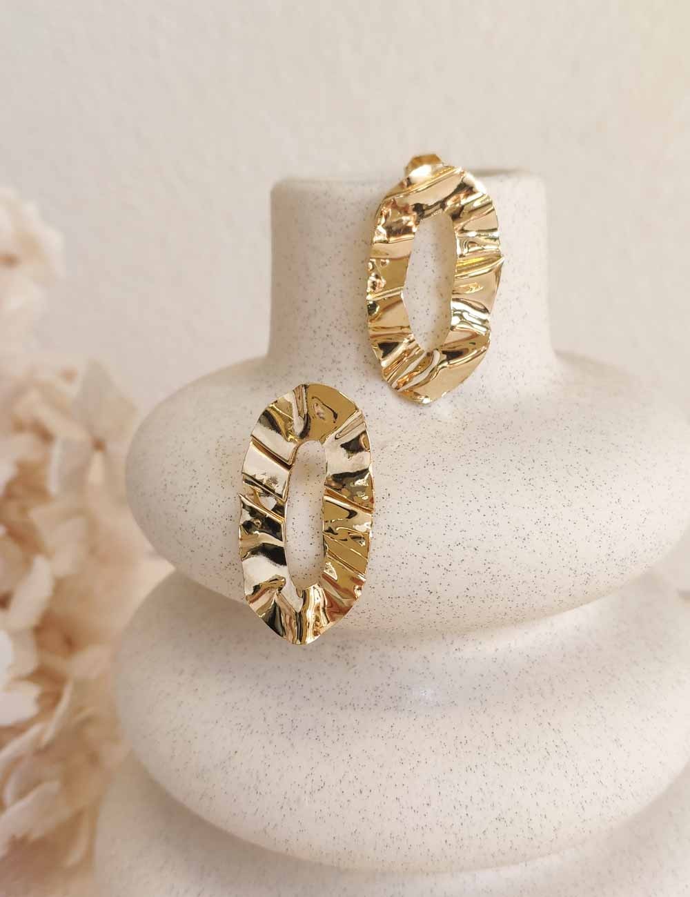 Boucles d’oreilles Rousse – Boucles texturées