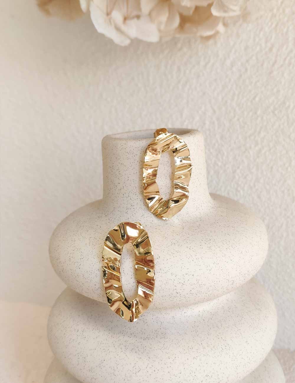 Boucles d’oreilles Rousse – Boucles texturées