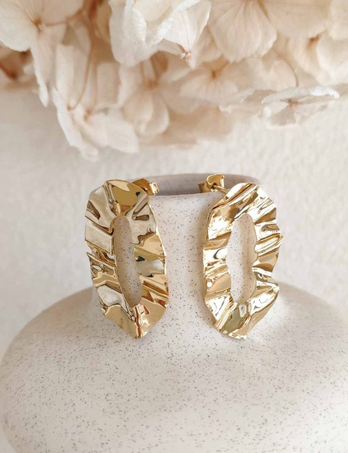 Boucles d’oreilles Rousse – Boucles texturées