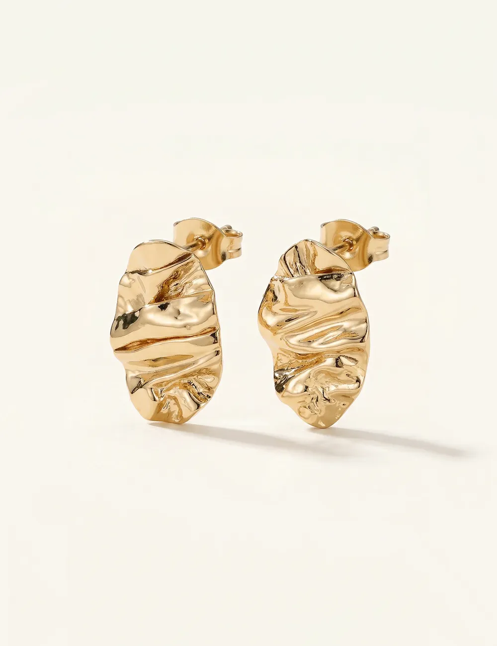 Boucles d’oreilles Plateau Rosa Mini – Boucles texturées dorées ou argentées