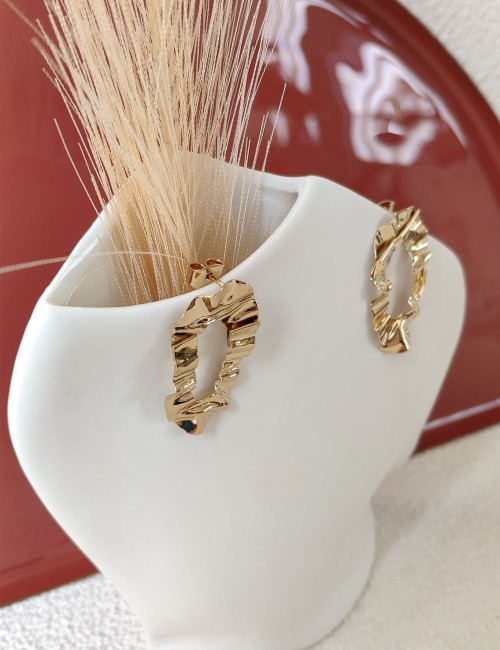 Boucles d’oreilles Rousse – Boucles texturées