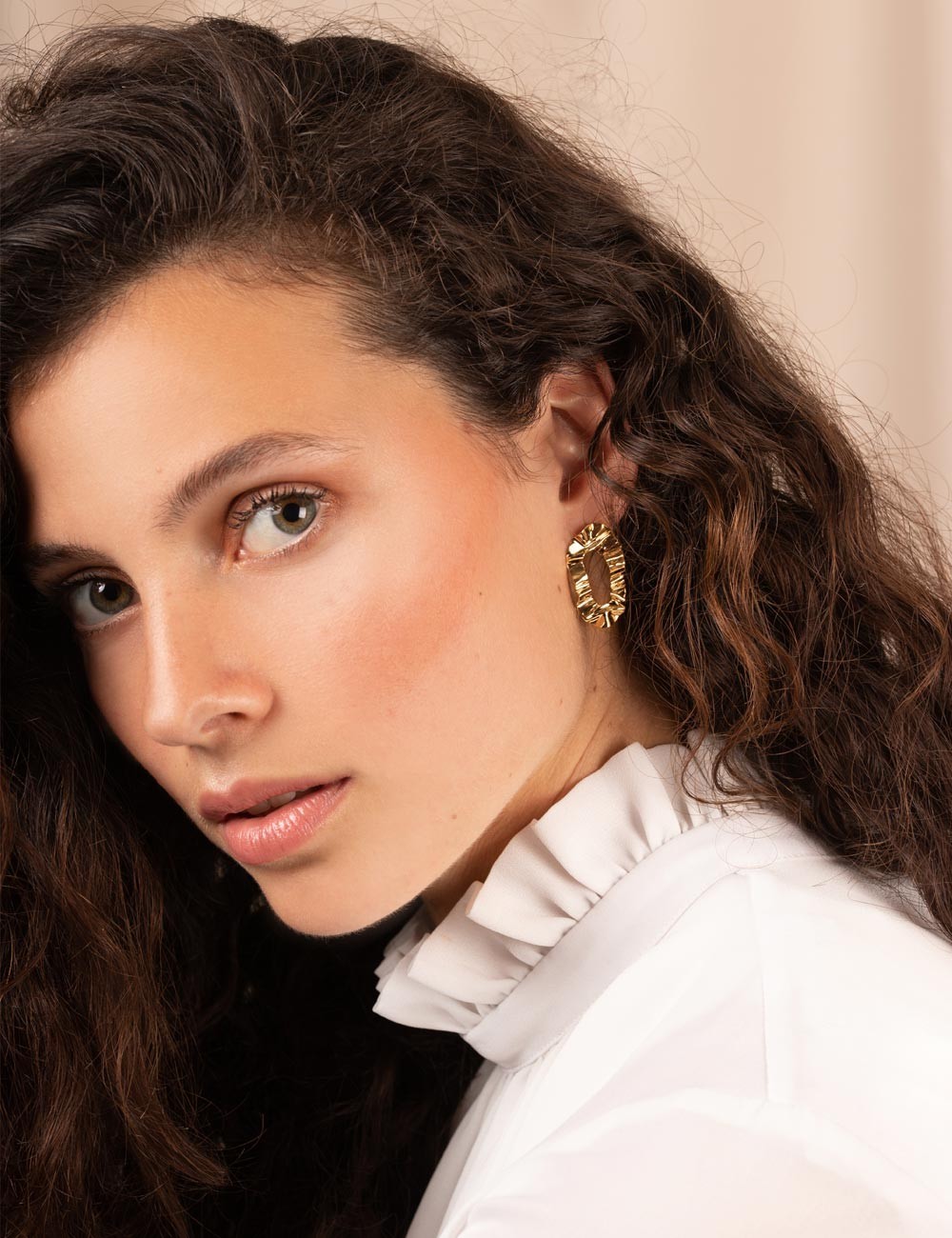 Boucles d’oreilles Rousse – Boucles texturées