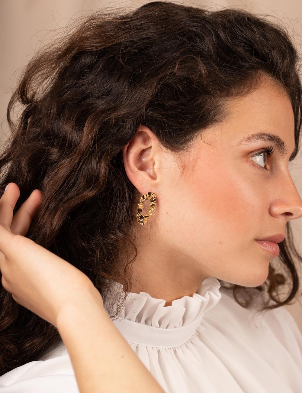Boucles d’oreilles Rousse – Boucles texturées