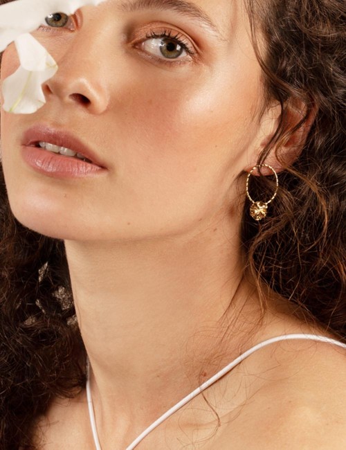 Boucles d’oreilles Monterosa – Créoles texturées dorées ou argentées