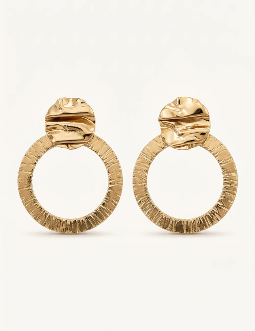 Boucles d'oreilles La Serra Baza - Boucles texturées